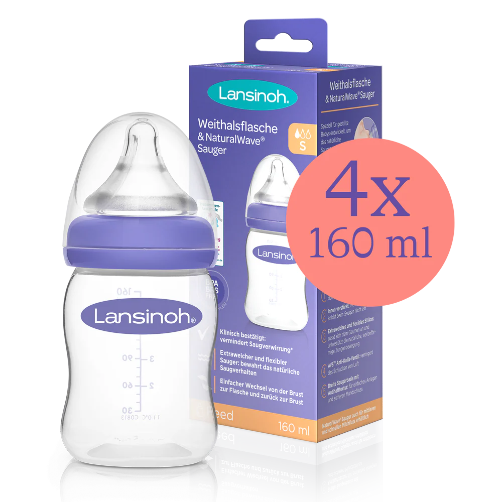Baby bottle with NaturalWave® teat 4 x 160 ml