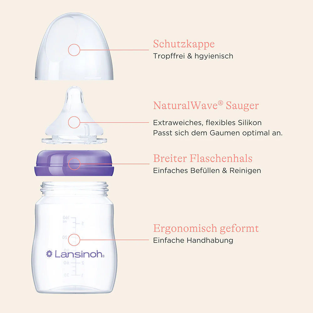 Baby bottle with NaturalWave® teat 160 ml
