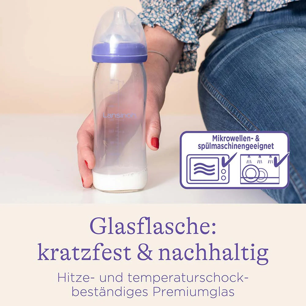 Glas-Babyflasche mit NaturalWave® Sauger 160 ml