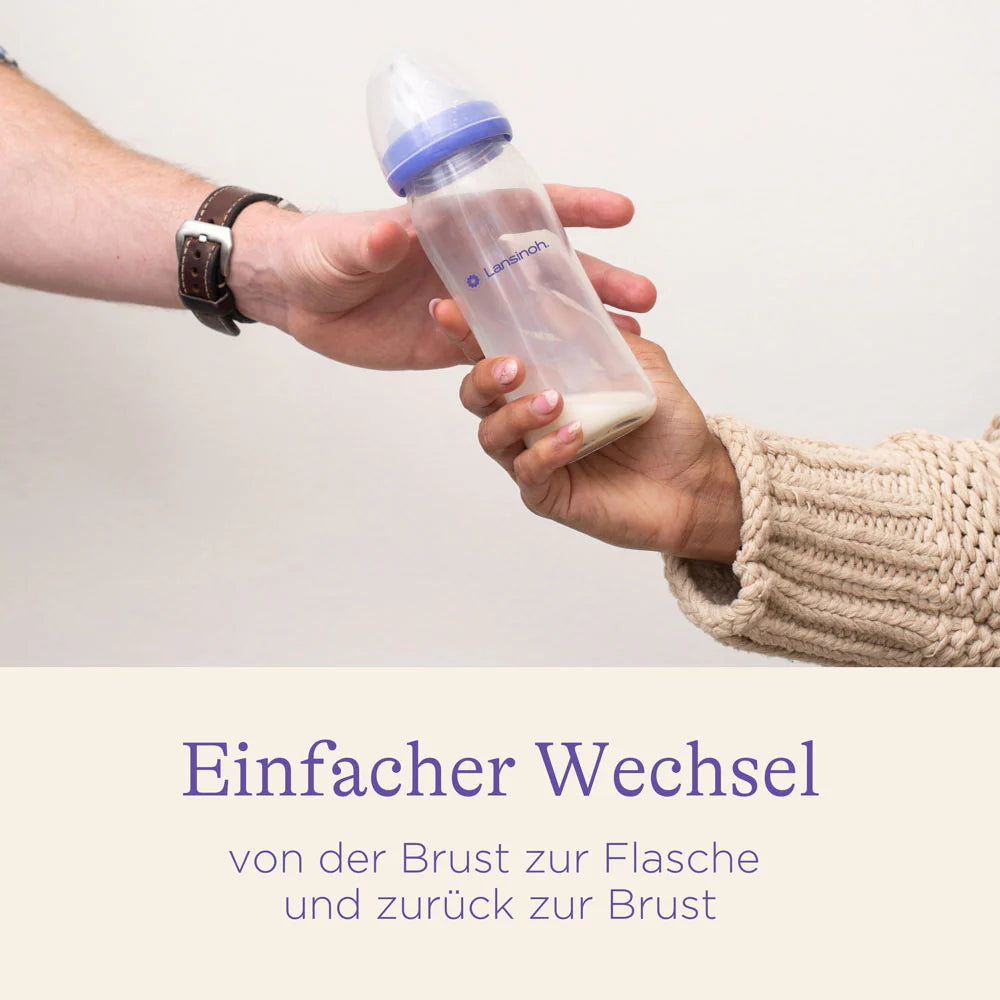 Glass baby bottle with NaturalWave® teat 160 ml