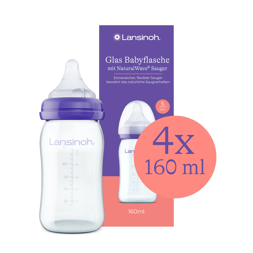 Glas-Babyflasche mit NaturalWave® Sauger 160 ml