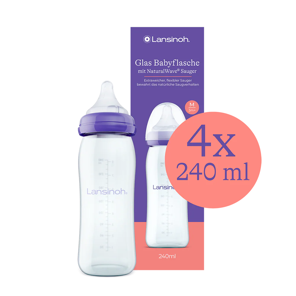 Glas-Babyflasche mit NaturalWave® Sauger 240 ml