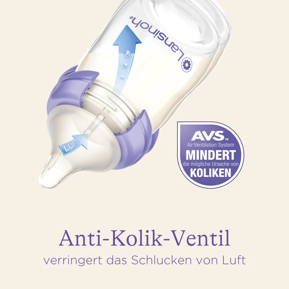 Glass baby bottle with NaturalWave® teat 240 ml
