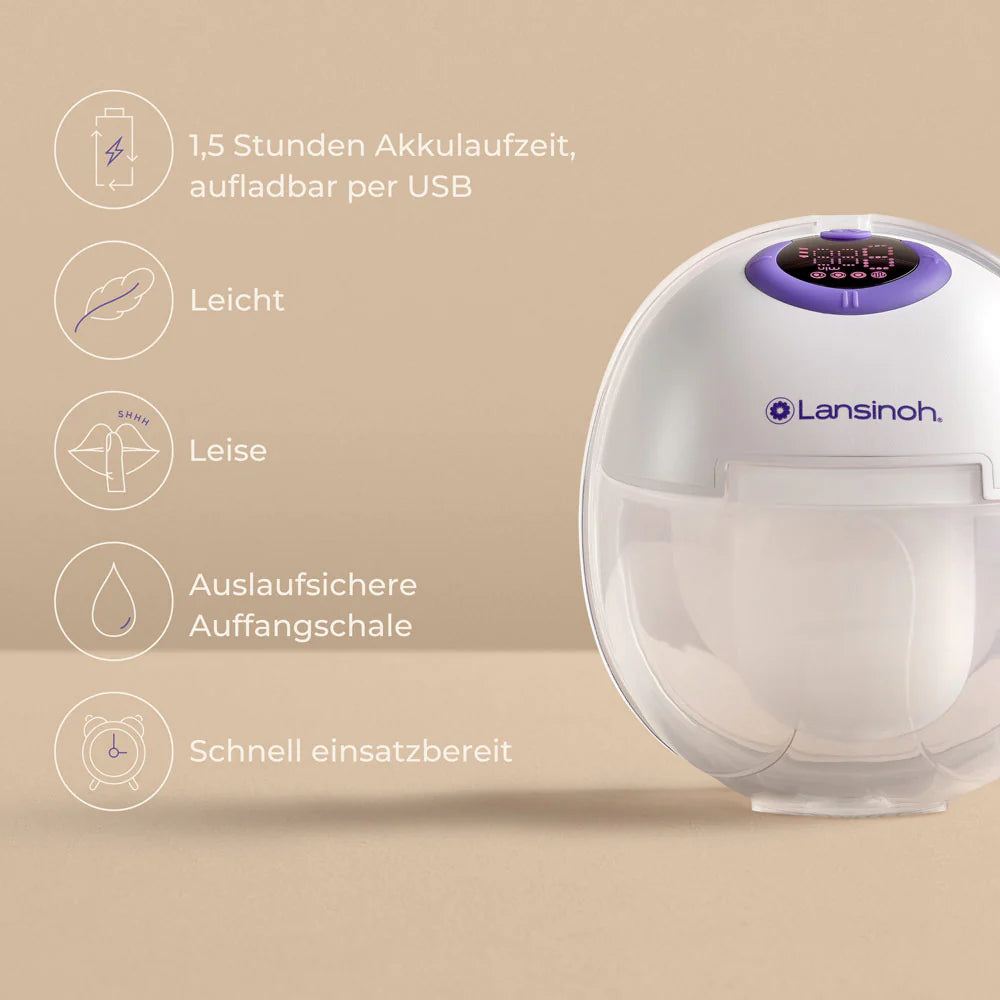 Lansinoh® Tragbare Doppelmilchpumpe